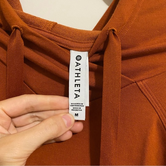 Athleta Burnt Orange Boardwalk High Hip Hoodie size Medium - Picture 6 of 9